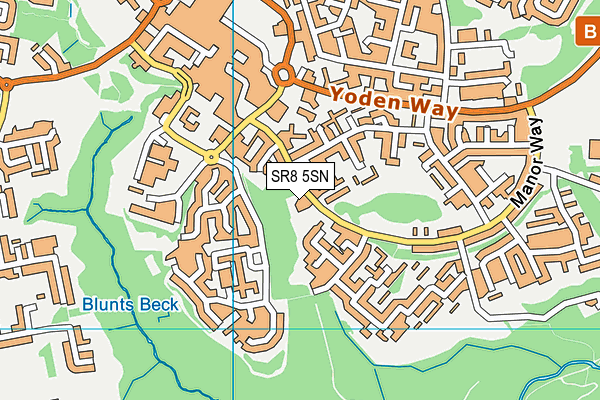 SR8 5SN map - OS VectorMap District (Ordnance Survey)