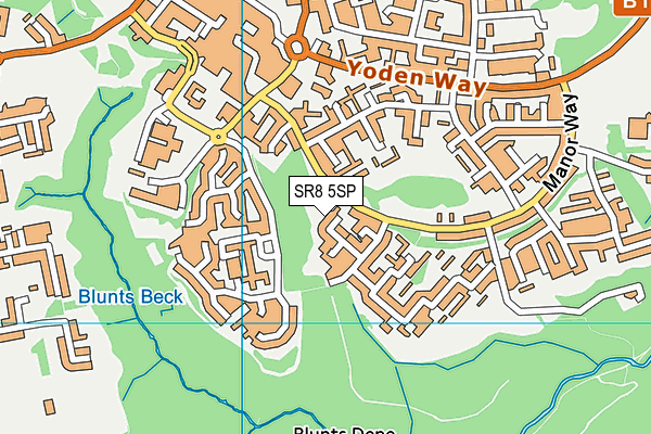 SR8 5SP map - OS VectorMap District (Ordnance Survey)