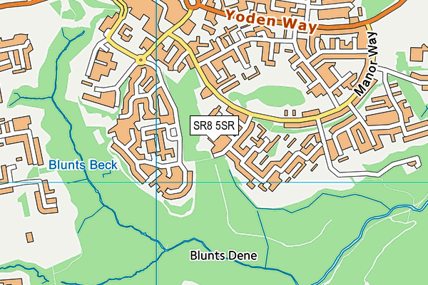 SR8 5SR map - OS VectorMap District (Ordnance Survey)
