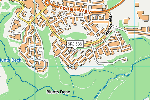 SR8 5SS map - OS VectorMap District (Ordnance Survey)