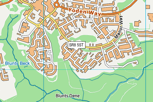 SR8 5ST map - OS VectorMap District (Ordnance Survey)