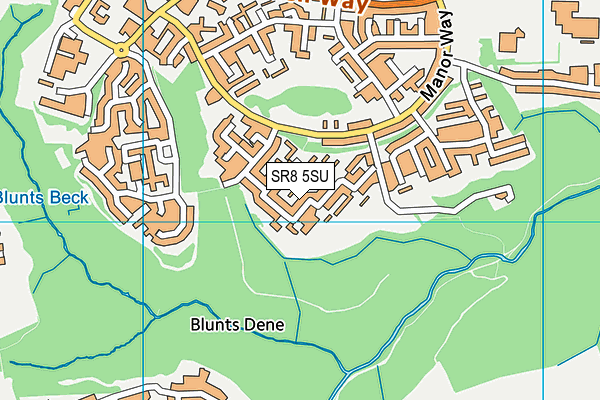 SR8 5SU map - OS VectorMap District (Ordnance Survey)