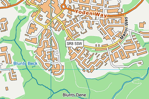 SR8 5SW map - OS VectorMap District (Ordnance Survey)