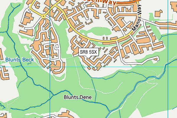 SR8 5SX map - OS VectorMap District (Ordnance Survey)