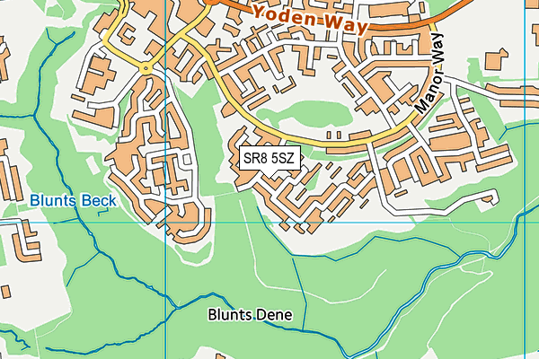 SR8 5SZ map - OS VectorMap District (Ordnance Survey)