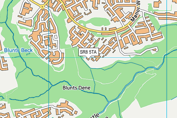 SR8 5TA map - OS VectorMap District (Ordnance Survey)