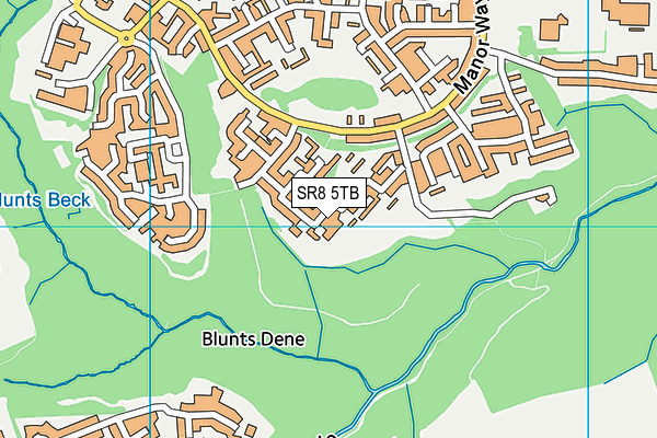 SR8 5TB map - OS VectorMap District (Ordnance Survey)