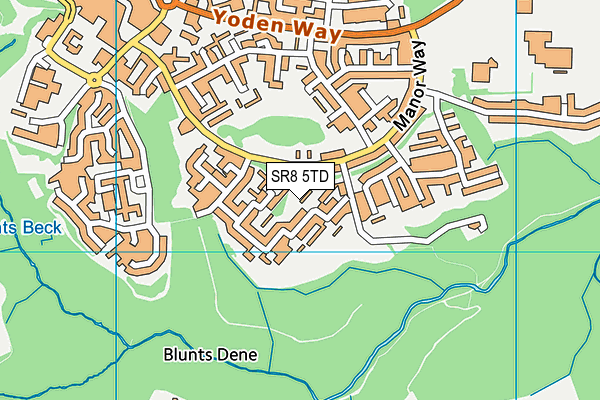 SR8 5TD map - OS VectorMap District (Ordnance Survey)