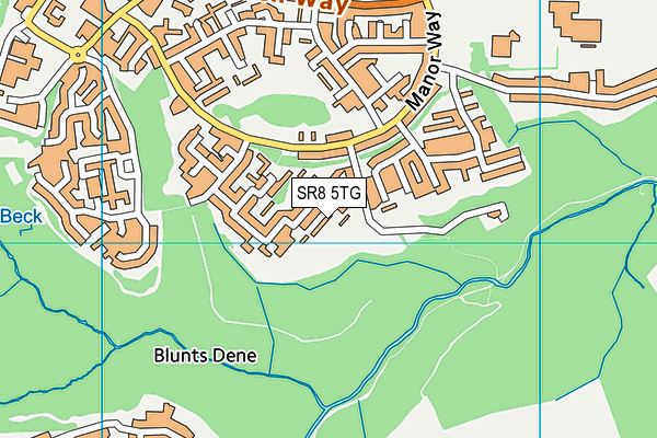 SR8 5TG map - OS VectorMap District (Ordnance Survey)