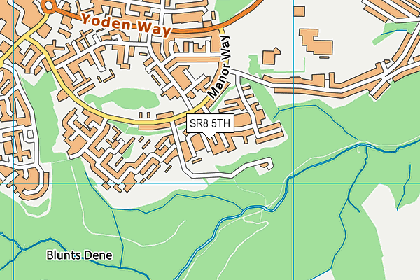 SR8 5TH map - OS VectorMap District (Ordnance Survey)