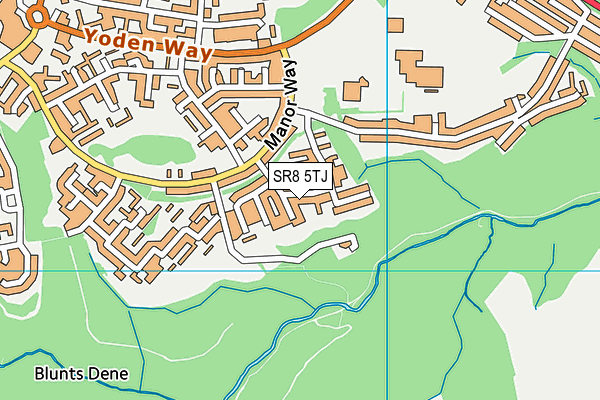 SR8 5TJ map - OS VectorMap District (Ordnance Survey)