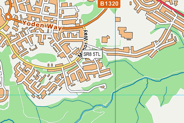 SR8 5TL map - OS VectorMap District (Ordnance Survey)