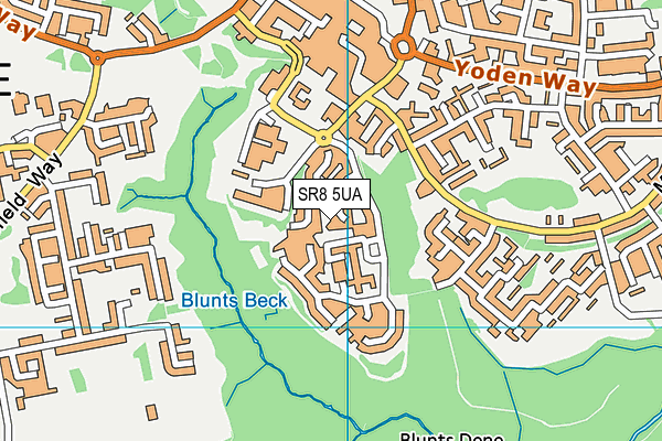 SR8 5UA map - OS VectorMap District (Ordnance Survey)