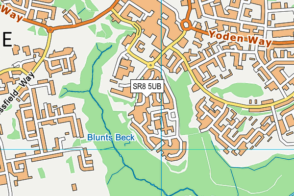 SR8 5UB map - OS VectorMap District (Ordnance Survey)