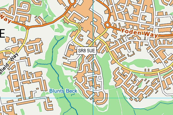 SR8 5UE map - OS VectorMap District (Ordnance Survey)
