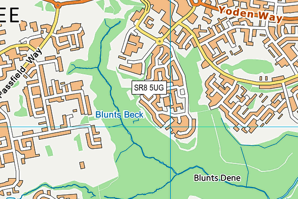 SR8 5UG map - OS VectorMap District (Ordnance Survey)