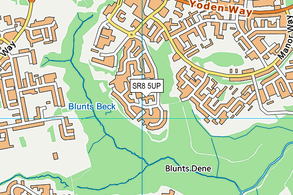 SR8 5UP map - OS VectorMap District (Ordnance Survey)