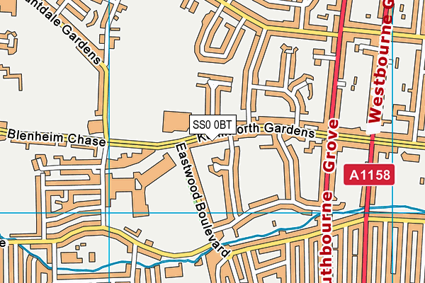 SS0 0BT map - OS VectorMap District (Ordnance Survey)