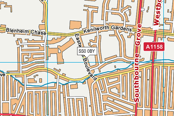 SS0 0BY map - OS VectorMap District (Ordnance Survey)