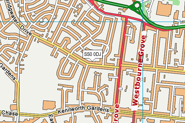 SS0 0DJ map - OS VectorMap District (Ordnance Survey)