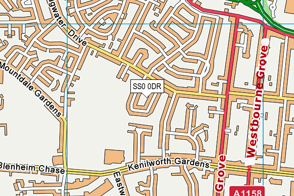 SS0 0DR map - OS VectorMap District (Ordnance Survey)
