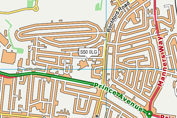 SS0 0LG map - OS VectorMap District (Ordnance Survey)