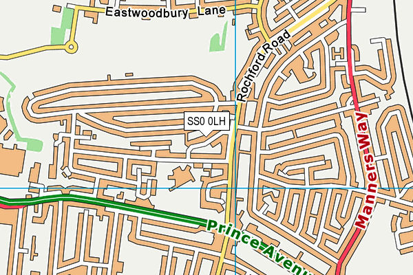 SS0 0LH map - OS VectorMap District (Ordnance Survey)