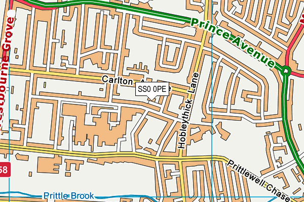 SS0 0PE map - OS VectorMap District (Ordnance Survey)