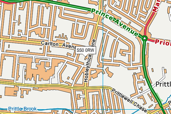 SS0 0RW map - OS VectorMap District (Ordnance Survey)