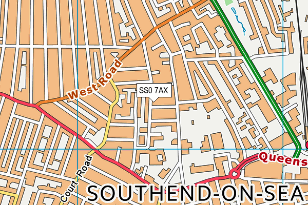 SS0 7AX map - OS VectorMap District (Ordnance Survey)