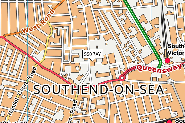 SS0 7AY map - OS VectorMap District (Ordnance Survey)