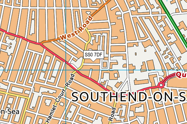 SS0 7DF map - OS VectorMap District (Ordnance Survey)