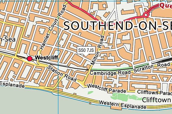 St Bernard's High School map (SS0 7JS) - OS VectorMap District (Ordnance Survey)
