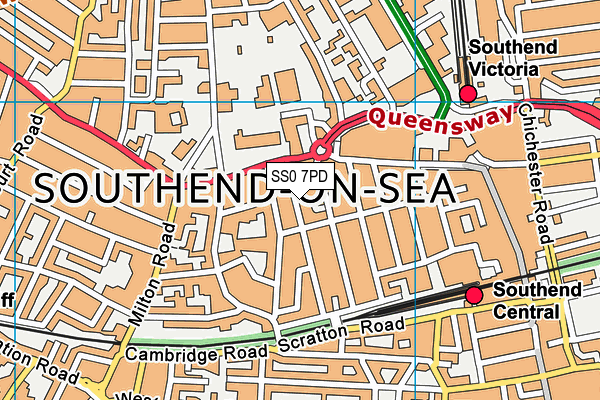 SS0 7PD map - OS VectorMap District (Ordnance Survey)