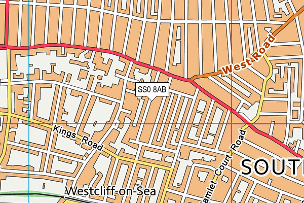 SS0 8AB map - OS VectorMap District (Ordnance Survey)