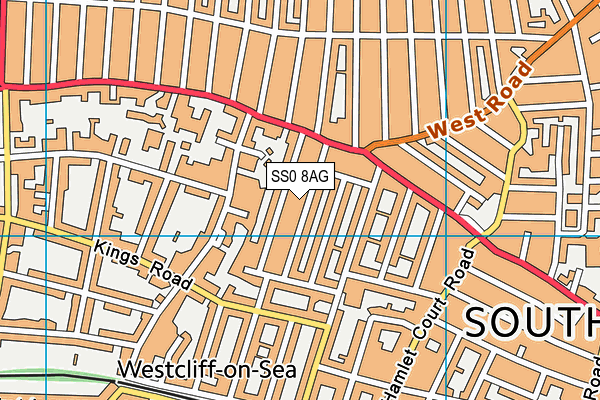 SS0 8AG map - OS VectorMap District (Ordnance Survey)