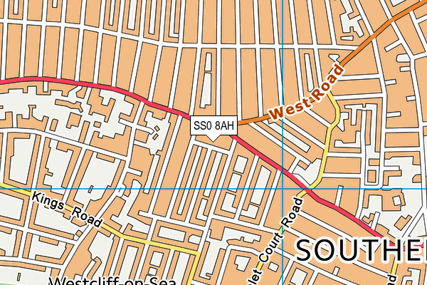 SS0 8AH map - OS VectorMap District (Ordnance Survey)