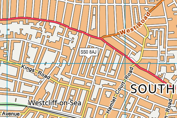 SS0 8AJ map - OS VectorMap District (Ordnance Survey)