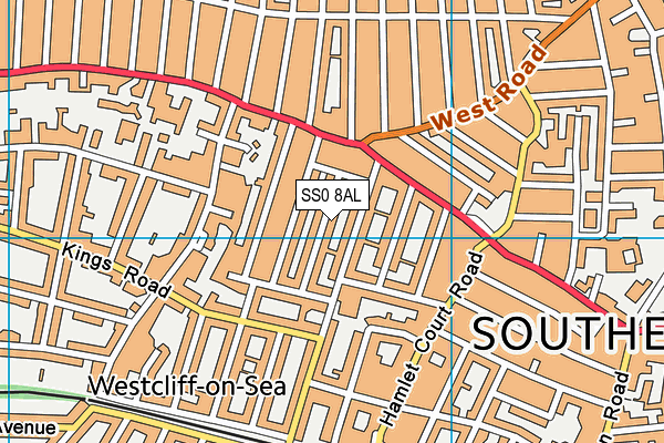 SS0 8AL map - OS VectorMap District (Ordnance Survey)