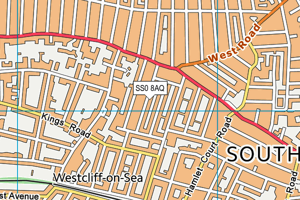 SS0 8AQ map - OS VectorMap District (Ordnance Survey)