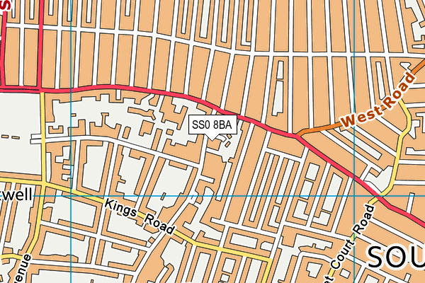 SS0 8BA map - OS VectorMap District (Ordnance Survey)