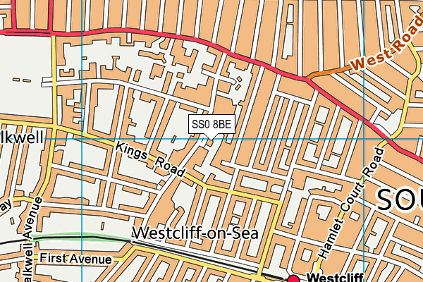 SS0 8BE map - OS VectorMap District (Ordnance Survey)