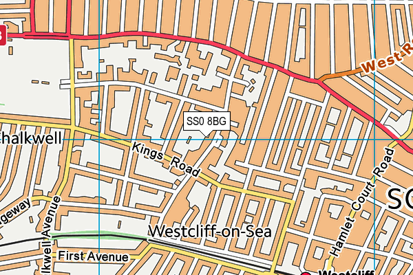 SS0 8BG map - OS VectorMap District (Ordnance Survey)