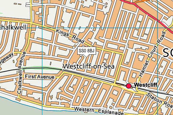 SS0 8BJ map - OS VectorMap District (Ordnance Survey)