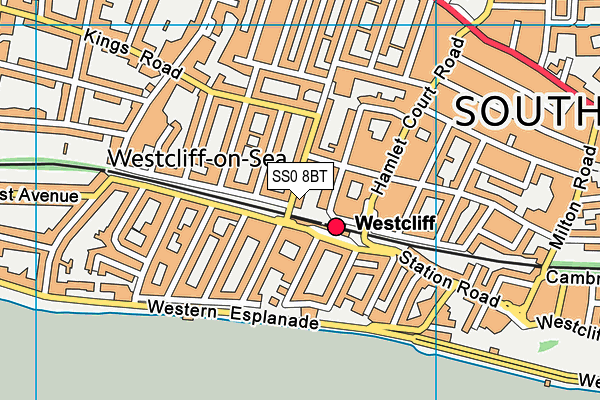 SS0 8BT map - OS VectorMap District (Ordnance Survey)