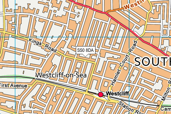 SS0 8DA map - OS VectorMap District (Ordnance Survey)