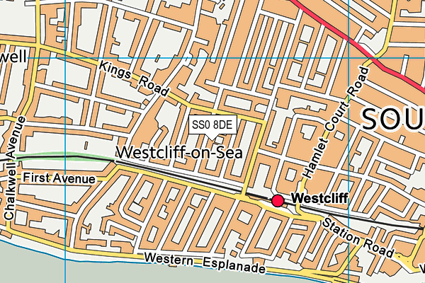 SS0 8DE map - OS VectorMap District (Ordnance Survey)