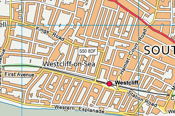 SS0 8DF map - OS VectorMap District (Ordnance Survey)