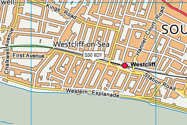 SS0 8DY map - OS VectorMap District (Ordnance Survey)