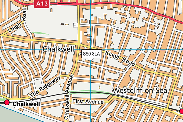 SS0 8LA map - OS VectorMap District (Ordnance Survey)